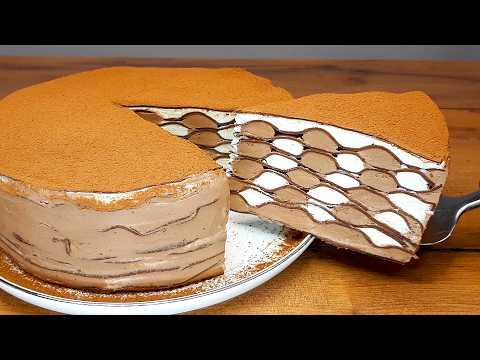 Видео: Без духовки / Никто не догадается, как вы это приготовили!. 🍫 Шоколадный креповый торт