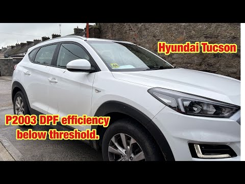 Видео: Hyundai Tucson, P2003 Эффективность сажевого фильтра ниже порогового значения