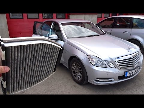 Видео: Замена салонного фильтра Mercedes W212