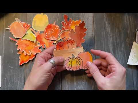 Видео: Как создать акварельные корзинки-виньетки