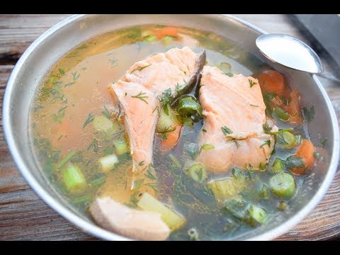 Видео: Уха из Форели на живом Огне! Fischsuppe!