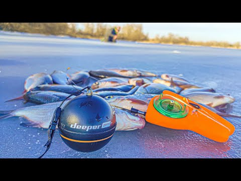 Видео: ЕХОЛОТ DEEPER ПОТРІБЕН? Зимова риболовля, лов плітки і густери на гірлянду, микало.