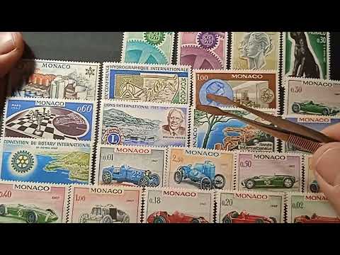 Видео: Марки Монако.филателия марки хобби stamp philately hobby