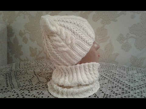 Видео: Шапка спицами. КотоШапка. Часть 1.   // Knitting for kids // How to knit a hat