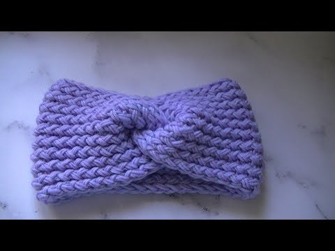 Видео: Вяжем повязку на голову узором   "ХЛЕБНЫЙ КОЛОС" спицами.
