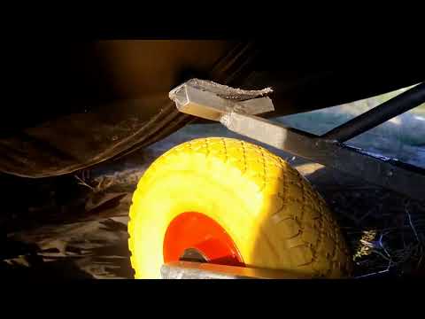 Видео: Переднее колесо на лодку. Ч.2. Испытания на берегу и доработка.