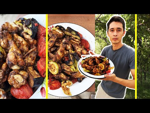 Видео: The Best Chicken Wings and Vegetables on the Grill   Лучший рецепт крыльев и овощей на мангале