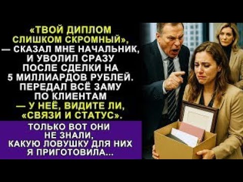 Видео: Я Провела Лучшую Сделку В Истории, А Меня Уволили — Но Босс Даже Не Догадывался, Чьё Имя Стоит...