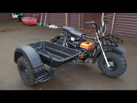 Видео: Мотоцикл СПРИНТ (Ижтехмаш). С грузовым боковым прицепом, на колесах 10" (23х7-10").