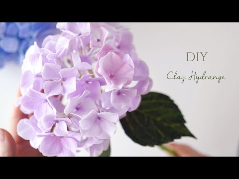Видео: DIY Воздушно-сухая глина из смолы Цветок гортензии