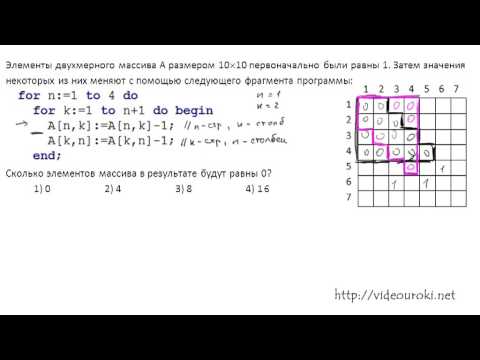 Видео: A12. Обработка массивов и матриц