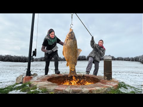 Видео: В этом Огромном 25кг Карпе была ИКРА! Лучшие Деревенские рецепты из Домашних ингредиентов