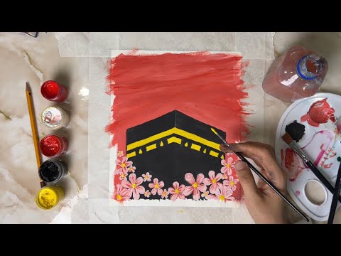 Видео: Қағба суретін гуашьпен саламыз.Өте оңай сурет.Как нарисовать Каагбу с гуашью.Рисование гуашью.