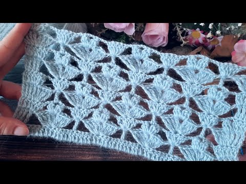 Видео: ✌️ВЗЯЛА крючок и пряжу и получила новый, ажурный узор КРЮЧКОМ💞 (N 209).