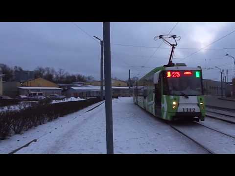 Видео: Трамвай Санкт-Петербурга 8-66: ЛВС-2005 б.1112 по №25 (15.01.18)