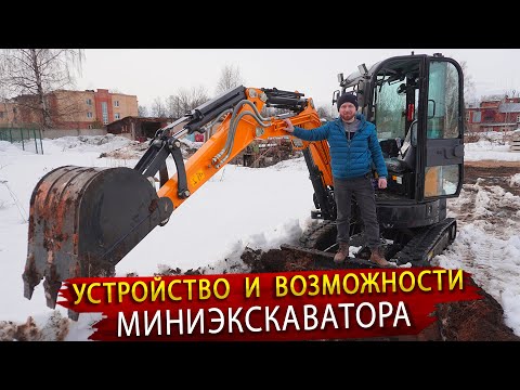 Видео: Мини экскаватор Yuchai - Устройство и возможности спецтехники из Азии