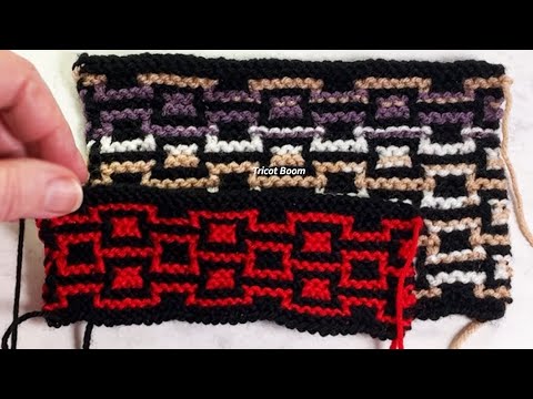 Видео: Узор из секционной или однотонной пряжи. Вязание спицами.