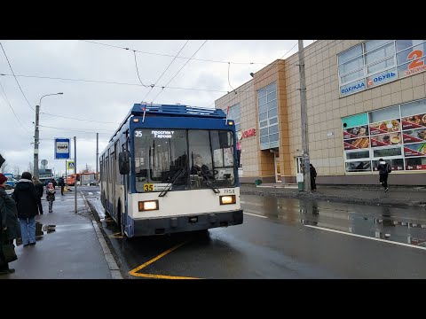 Видео: Троллейбус, маршрут №35 ПТЗ-5283 б.1958 (01.01.2023) Санкт-Петербург