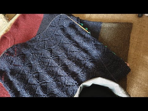 Видео: Начало, спинка/Твидовый джемпер подробно #2/вязание