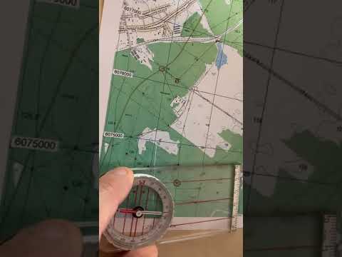 Видео: 02. Определение азимута (направления) от точки к точке по карте с помощью компаса