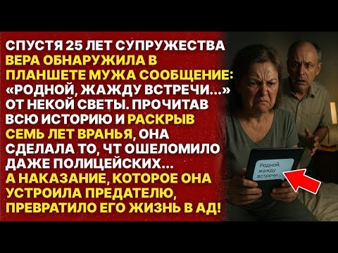 Видео: Спустя 25 лет супружества жена ОБНАРУЖИЛА сообщения мужа с подругой! Её ОТМЕСТКА поразила родных!
