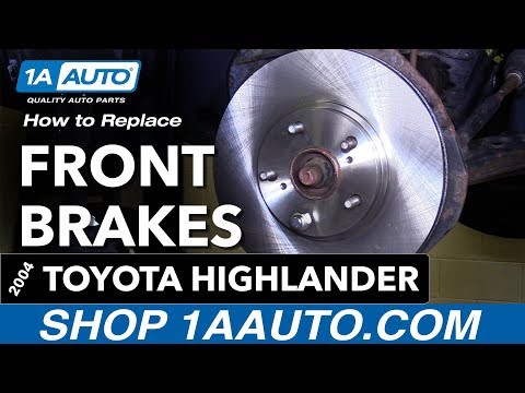 Видео: Как заменить передние тормоза Toyota Highlander 00-07