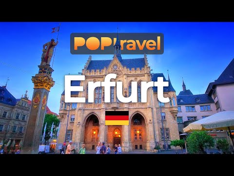 Видео: ЭРФУРТ, Германия 🇩🇪 - Летний вечер - 4K HDR пешеходная экскурсия с субтитрами