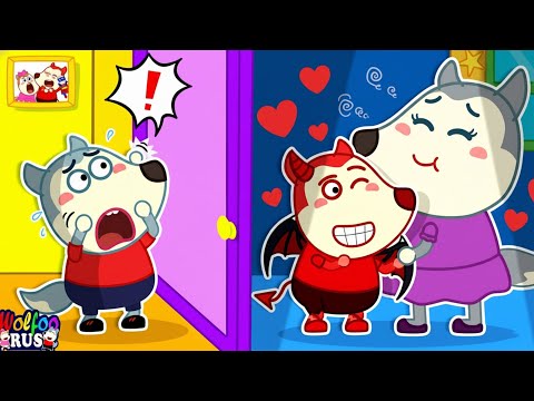 Видео: О нет! Дьявол забрал маму! | Хорошие привычки для детей | Wolfoo Russian