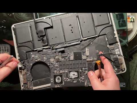 Видео: Замена динамиков и обслуживание в MacBook Pro 15  A1398