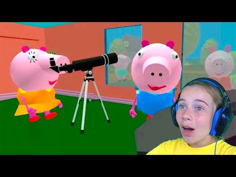 Видео: СЕМЕЙКА ПИГГИ! Piggy Neighbor! Свинка Пеппа и ее семейка