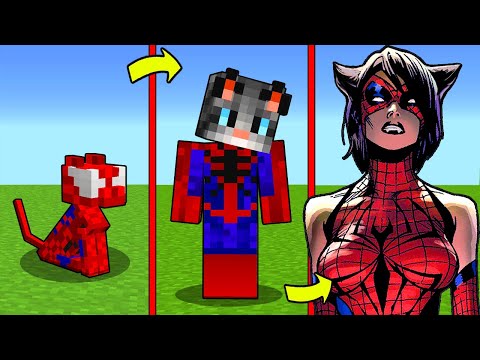 Видео: КАК МЕНЯЛАСЬ ДЕВУШКА КОШКА ЧЕЛОВЕК ПАУК И ЕЕ ЖИЗНЕННЫЙ ЦИКЛ В МАЙНКРАФТ! ЭВОЛЮЦИЯ MINECRAFT ТРОЛЛИНГ
