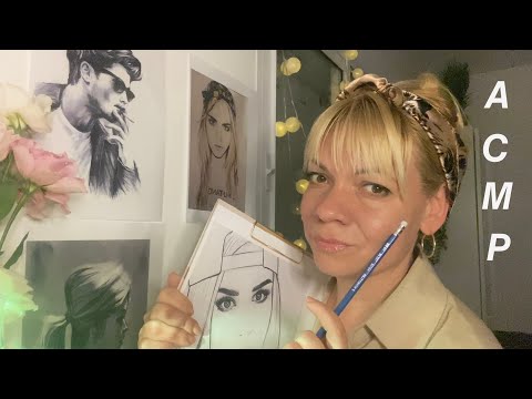Видео: АСМР Художник,нарисую тебя карандашом 🤍Ролевая игра🤍ASMR Artist, I'll draw you a pencil🤍Role play🤍