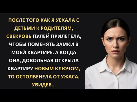 Видео: 👉 «Уехала к родителям — вернулась, а в квартире уже живёт свекровь!»