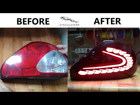 Видео: КАК ЭТО СДЕЛАНО JAGUAR X TYPE CUSTOM СВЕТОДИОДНЫЙ ЗАДНИЙ ФОНАРИ