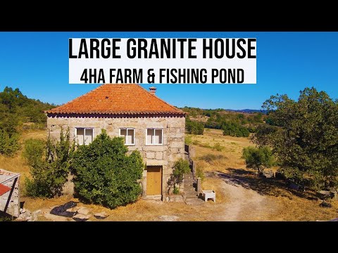 Видео: ПРОДАЕТСЯ БОЛЬШОЙ ГРАНИТНЫЙ ДОМ В ЦЕНТРАЛЬНОЙ ПОРТУГАЛИИ, 4 ГА, С РЫБНЫМ ПРУДОМ - БЕЛЬМОНТЕ