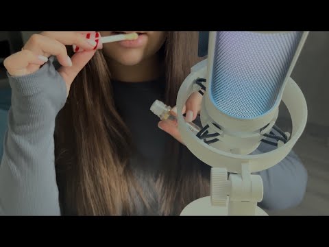 Видео: АСМР| ем блеск для губ 💄🎀 липкие звуки рта🫦