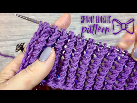 Видео: ФАНТАСТИЧЕСКИЙ СПИРАЛЬНЫЙ УЗОР СПИЦАМИ / ЭЛАСТИЧНЫЙ! / SPIRAL KNITTING STITCHES PATTERN