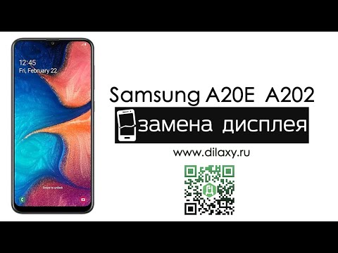 Видео: Замена дисплея Samsung Galaxy A20E A202, разбираем телефон