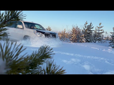 Видео: На прадо 150d по снегу