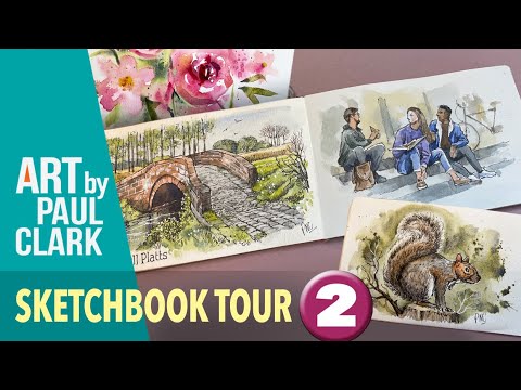 Видео: Мой последний тур по альбому акварельных скетчей — Том 2