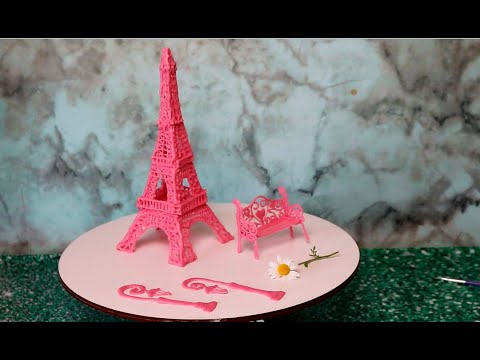 Видео: Шоколадный декор: Эйфелева Башня, лавка, фонари