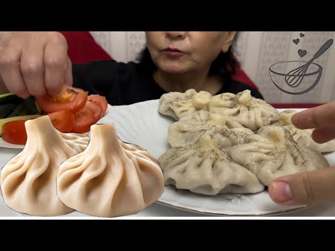 Видео: СЫТНЫЕ ХИНКАЛИ • МУКБАНГ МАРА АПА / KHINKALI 😋/ не ASMR