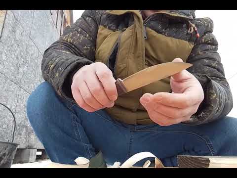 Видео: Ножи Южный Крест конвекс и прямые спуски строгание)