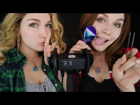 Видео: АСМР 🎧 Близняшки чистят ваши ушки 👂 ASMR TWIN Ear Cleaning, Massage 👅👂