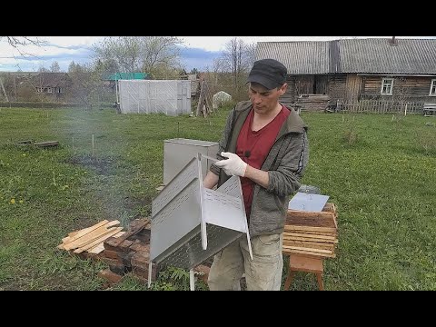 Видео: Испытание паровой  воскотопки на шесть рамок .