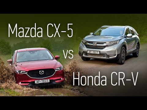 Видео: Mazda CX-5 или Honda CR-V? Сравнительный тест на асфальте и бездорожье