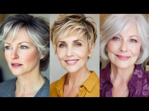 Видео: Стрижка для женщин 50+, 60+ и 70+ — женская стрижка