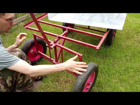 Видео: Самодельная четырёхколёсная тележка