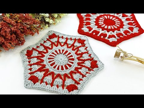 Видео: Этот мотив восхитителен 💯👍 изготовление модели аутентичного мотива вязания крючком шестиугольника
