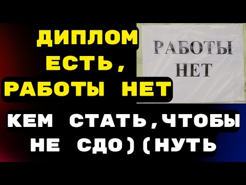 Видео: Диплом есть — работы нет! Кем стать, чтобы не сдо)(нуть с голоду ?